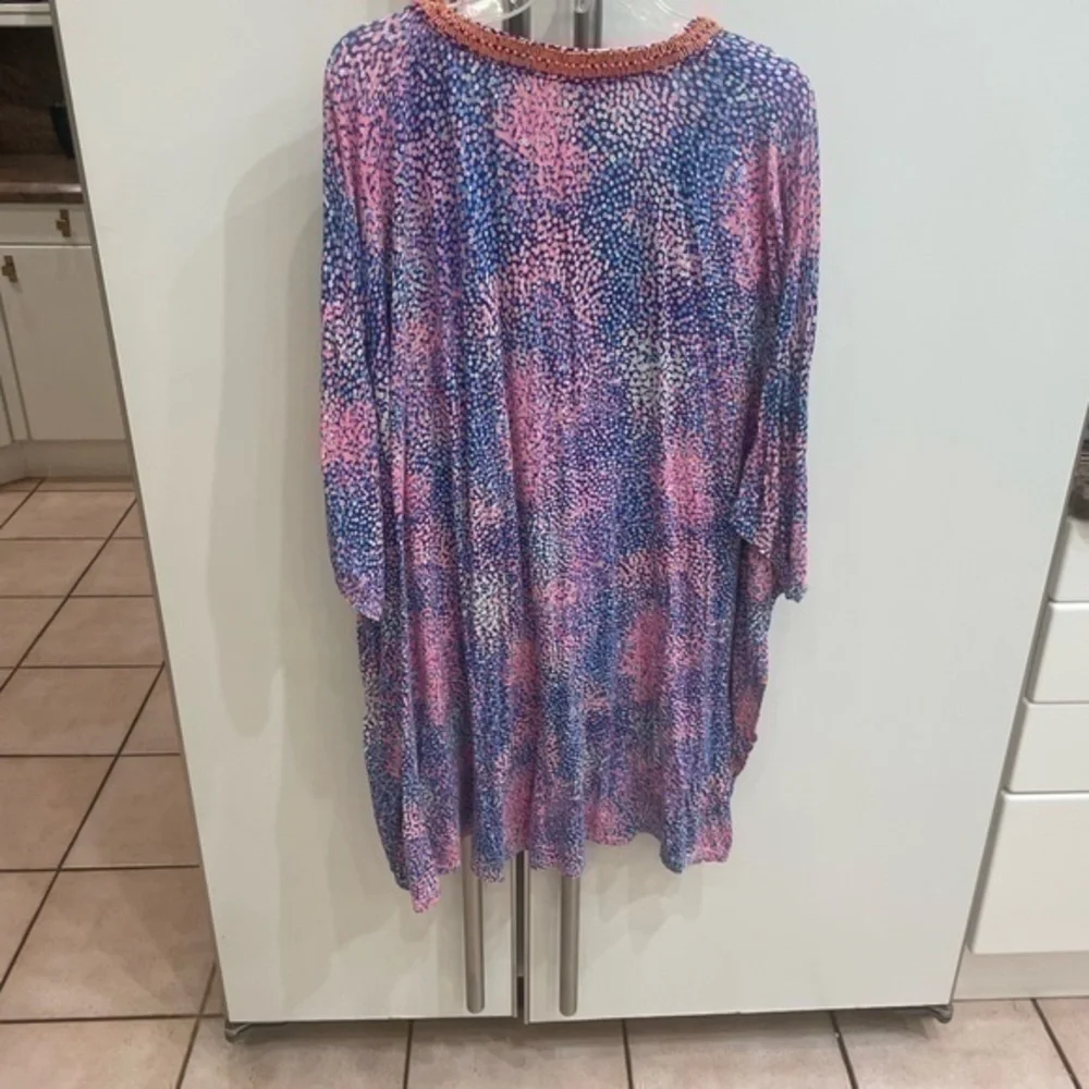 Nanette Lenore Swim Cover Up Beaded Colorful Size Medium